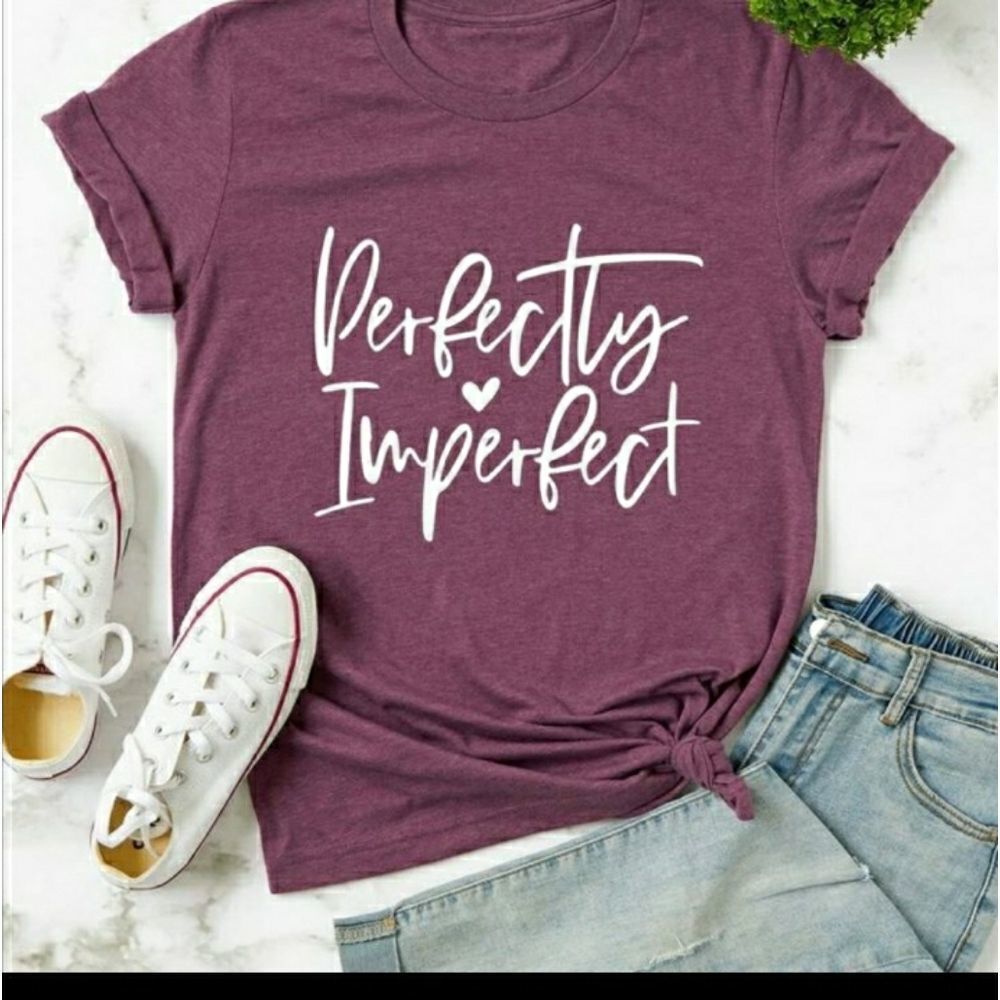 Plus Size "Imperfectly Perfect" Graphic T-Shirt - Size 14